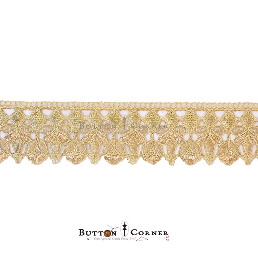 [GOTL704 GOLD] Fancy Sequence Gota Lace