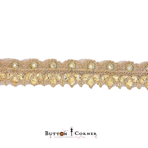 [GOTL712 GOLD] Fancy Gota Lace