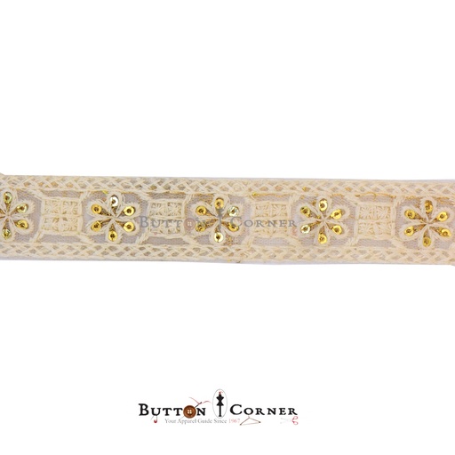 [EML360 OW GOLD] Sequence Embroidery Net Lace