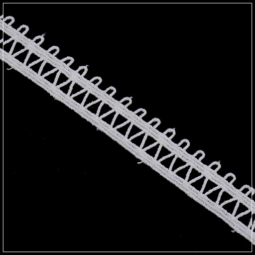 [D7562-WHITE] Shuttle One Side Border Lace