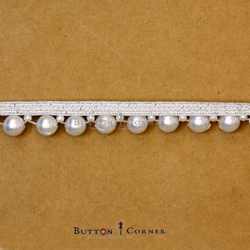 [PRL79 SILVER WHITE] Pearl Hanging Lace