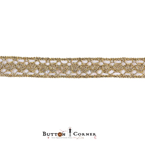 Double Side Border Metallic Yarn Lace