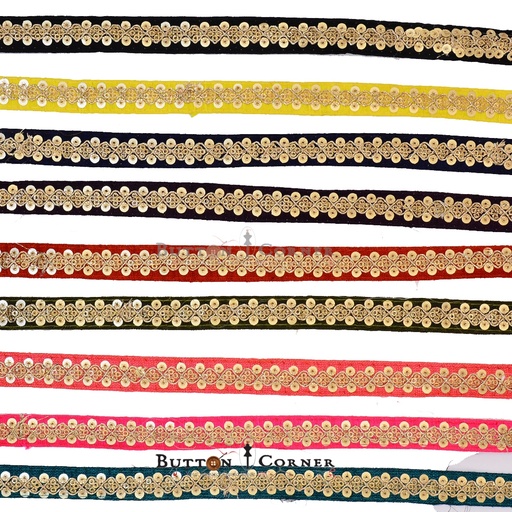 Fancy Metallic Yarn Sequence Lace