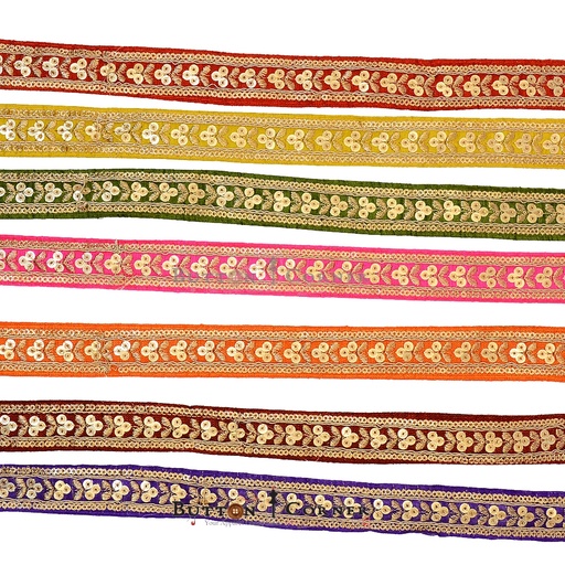 Fancy Metallic Yarn Sequence Lace