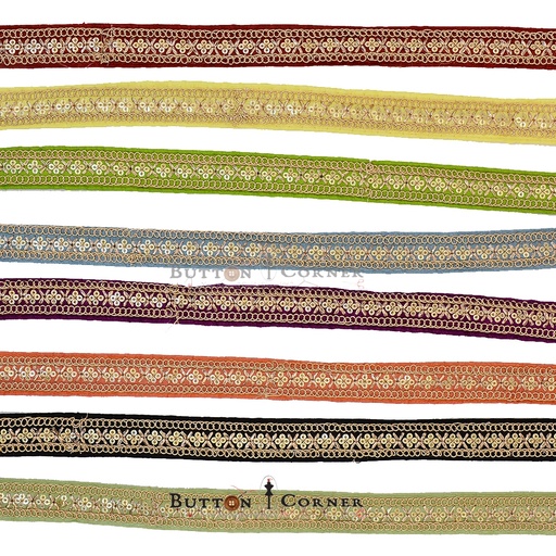 Fancy Metallic Yarn Sequence Lace