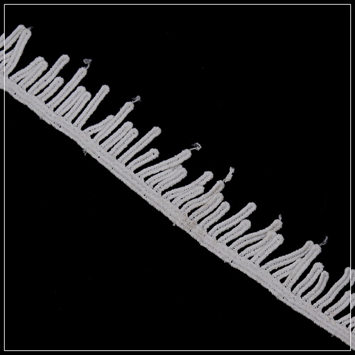 [D7395-WHITE] Shuttle One Side Border Lace