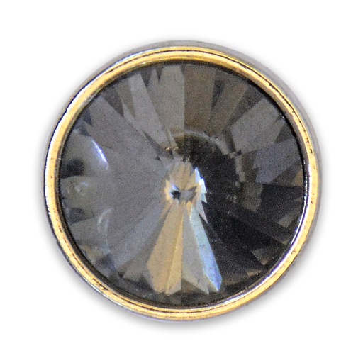 [FB45-2] Round Crystal Button With Metal Base