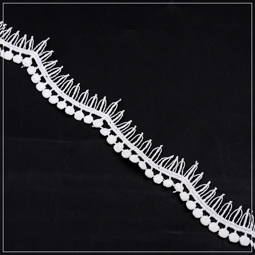 [D7330-WHITE] Shuttle One Side Border Lace