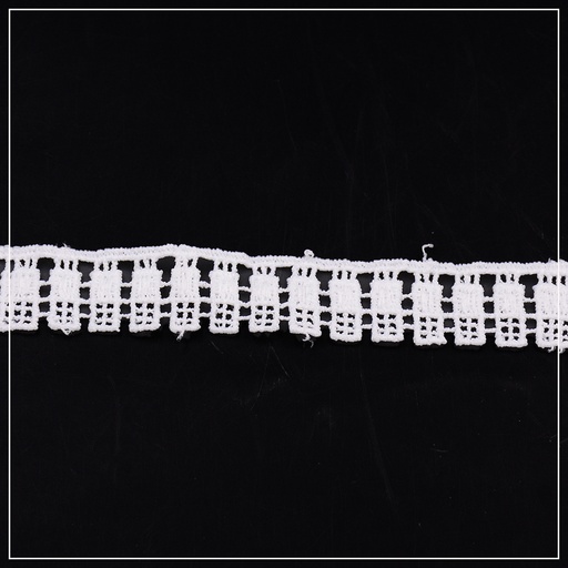 [D7542-WHITE] Shuttle One Side Border Lace