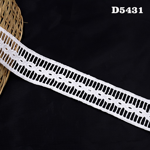 [D5431-WHITE] Shuttle Joined Lace