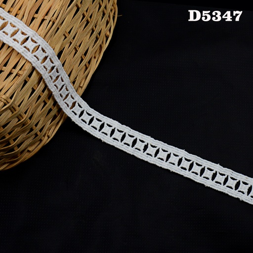 [D5347-WHITE] Shuttle Joined Lace