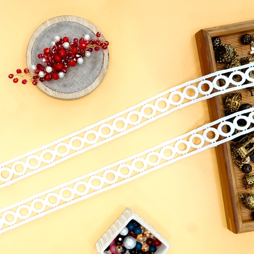 [D7228 WHITE] Shuttle Joined Lace