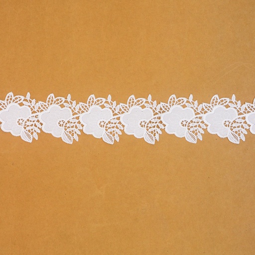 [T6050 WHITE] Embroidery Cotton Lace