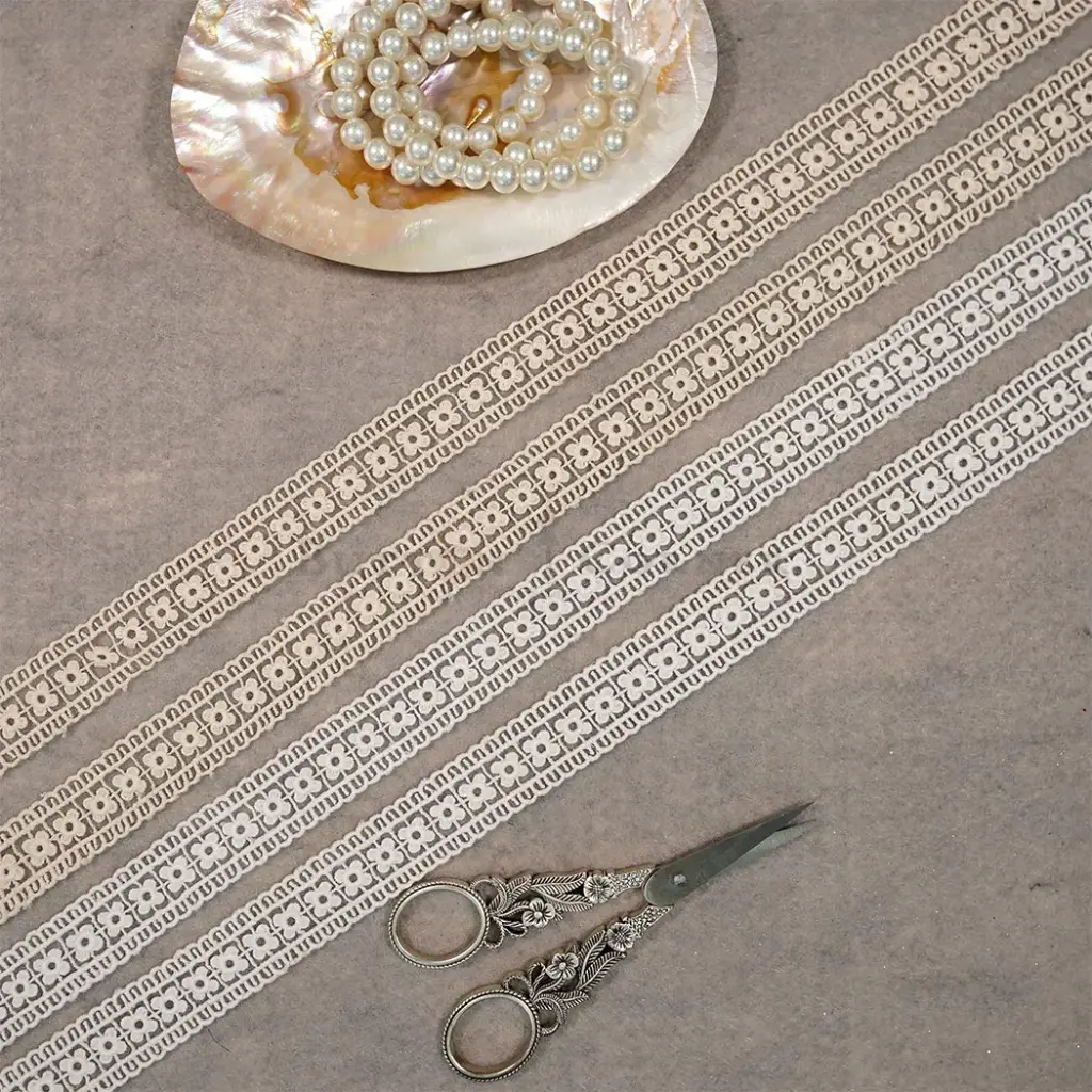 Shuttle Joined Lace | Button Corner