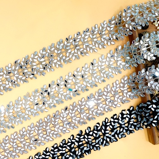 Fancy Metallic Yarn Mirror Lace