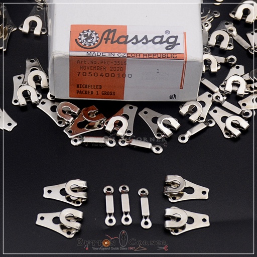 [(ZECO) 40222/2NCZECH] 2 Part Trouser Hooks (Zeco Hook)