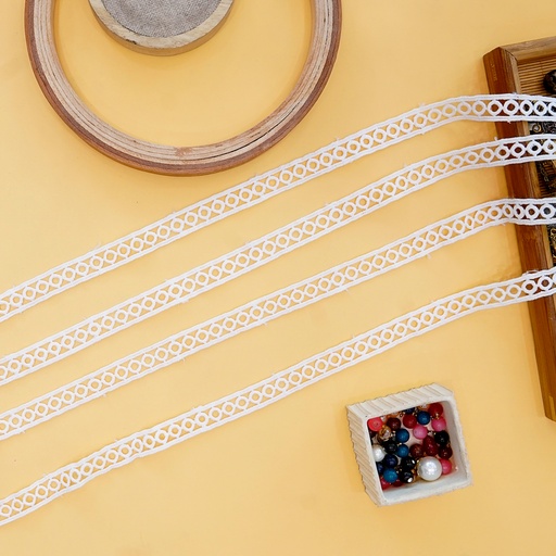[D7500 WHITE] Shuttle Joined Lace