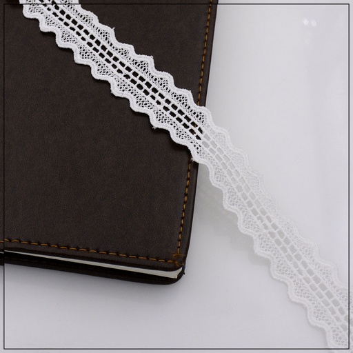 [D7222-WHITE] Shuttle Double Side Border Lace