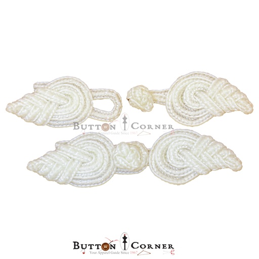 [HMB85 WHITE] Hand-Woven Clothes Button