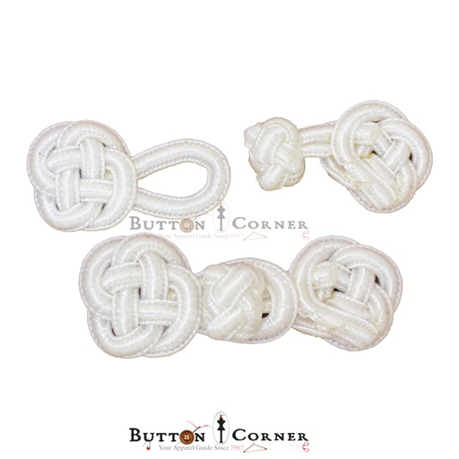[HMB86 WHITE] Hand Made Knot Button