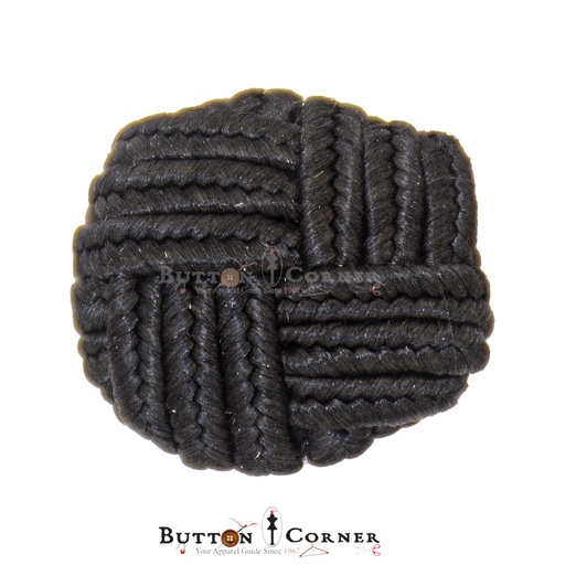 [HMB74 BLACK] Hand Made Vintage Knot Button