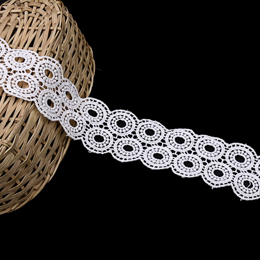 [D1471-WHITE] Shuttle Double Side Border Lace