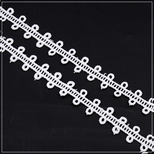 [D7354-WHITE] Shuttle Double Side Border Lace
