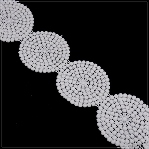 [D7522-WHITE] Shuttle Double Side Border Lace