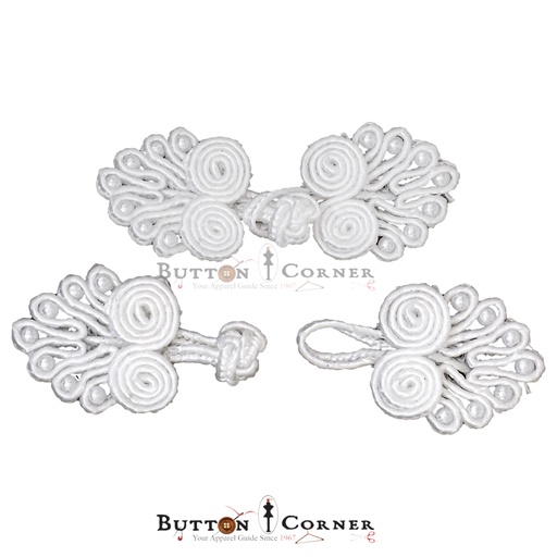 Frog Closures Swirl With Beads Knot Button