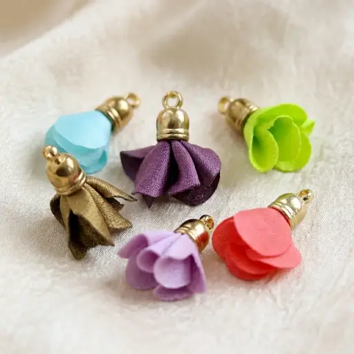 Flower Fabric Petal Tassel