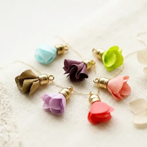 Flower Fabric Petal Tassel