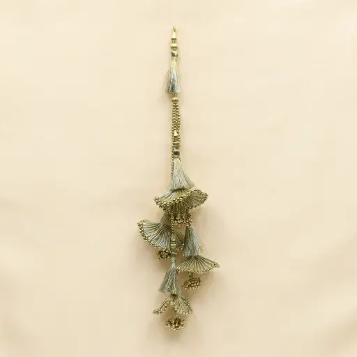 [TSL271 GOLD] Four Cap Gota, Pearl, Tassel