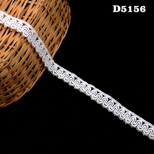 [D5156-WHITE] Shuttle One Side Border Lace