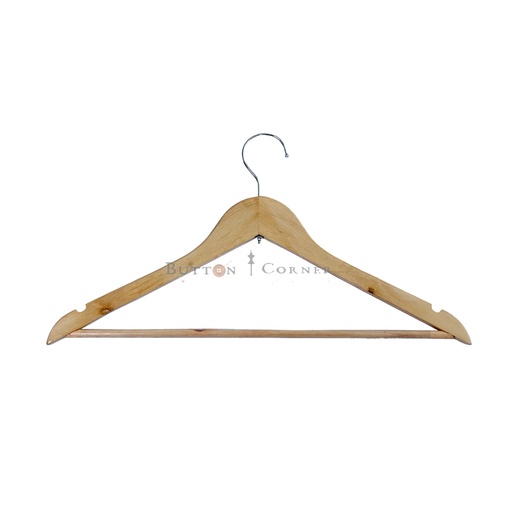 [H08-8 NATURAL BROWN] Wooden Shirt Hanger