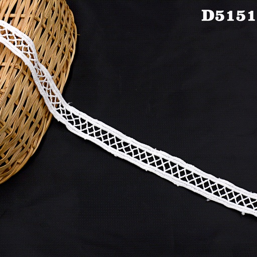 [D5151-WHITE] Shuttle Joined Lace