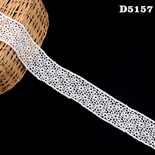 [D5157-WHITE] Shuttle Joined Lace