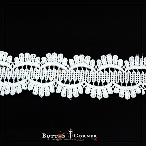 [D5402-WHITE] Shuttle Double Side Border Lace