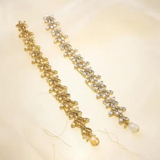 Fancy Kundan Button Patti