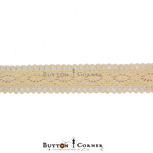 [CRL208 BEIGE] Double Side Border Crochet Lace