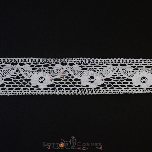 [CRL209 WHITE] Double Side Border Crochet Lace