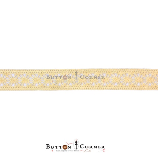 [CRL216 BEIGE] Double Side Border Crochet Lace