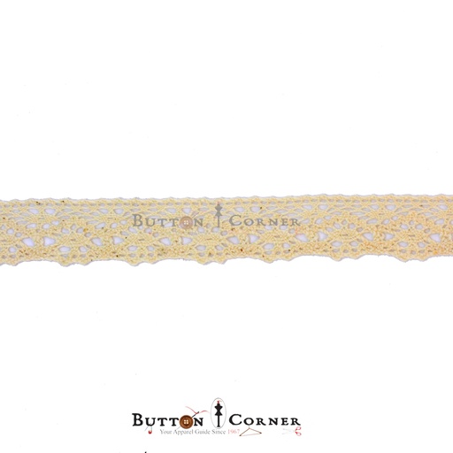 [CRL218 BEIGE] One Side Border Crochet Lace