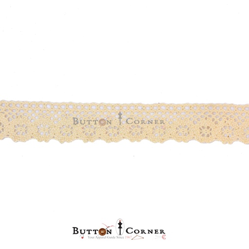 [CRL230 BEIGE] One Side Border Crochet Lace