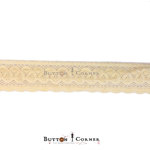 [CRL234 BEIGE] One Side Border Crochet Lace