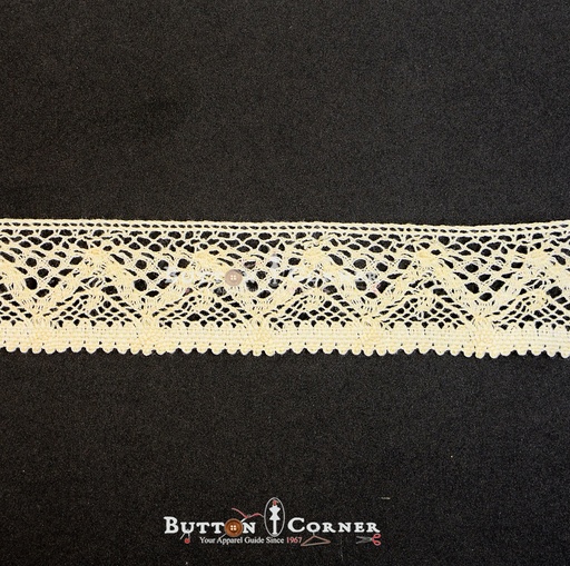 [CRL247 BEIGE] One Side Border Crochet Lace