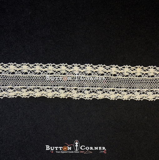 [CRL255 CREAM] Double Side Border Crochet Lace