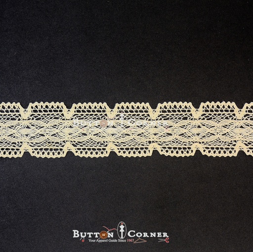 [CRL257 CREAM] Double Side Border Crochet Lace