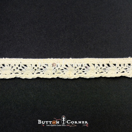 [CRL259 CREAM] One Side Border Crochet Lace