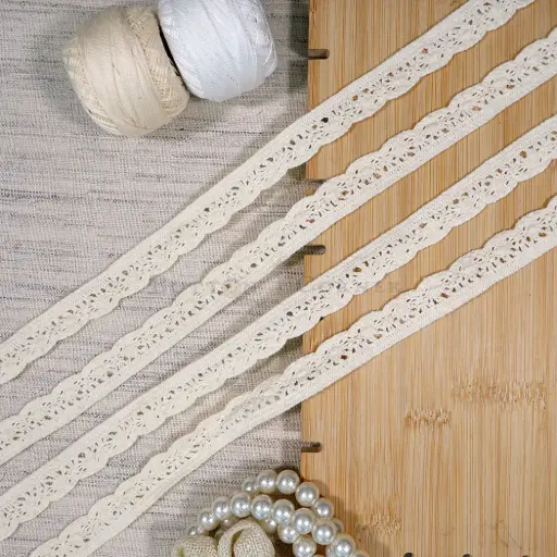 [CRL259 CREAM] One Side Border Crochet Lace