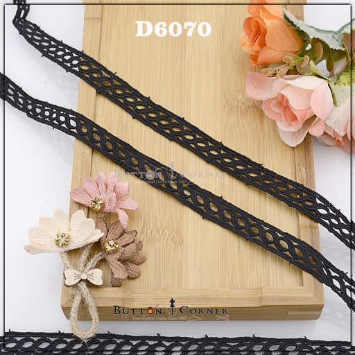 [D6070 BLACK] Shuttle Joined Lace